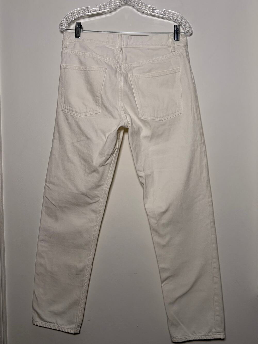 Acne Studios White Cotton Straight-Leg Jeans - Size 30